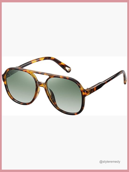 Retro Polarized Aviator Sunglasses Classic 70s Vintage Square Frame main image 4